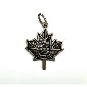 Vintage Sterling 925 Silver Expo 67 Montreal Rare Maple Leaf Pendant Charm